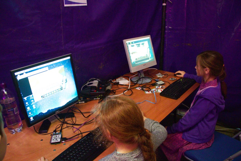 Testing to see if their planes will fly.