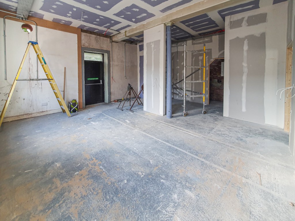 Farset Labs workshop, looking north-west.