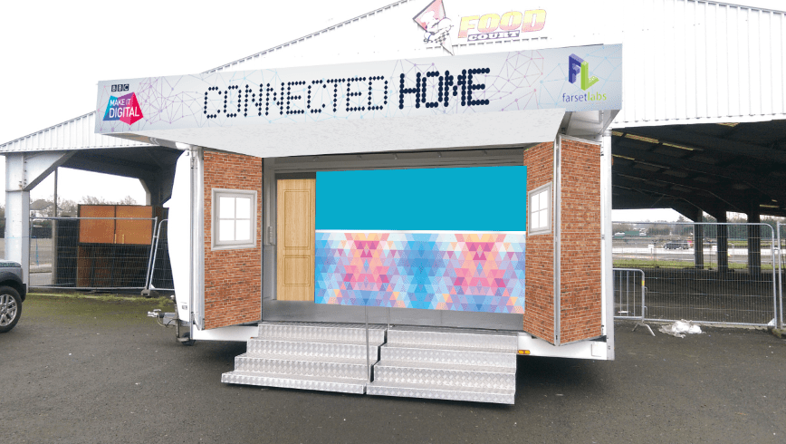 Artists mockup of the exhibition workshop van